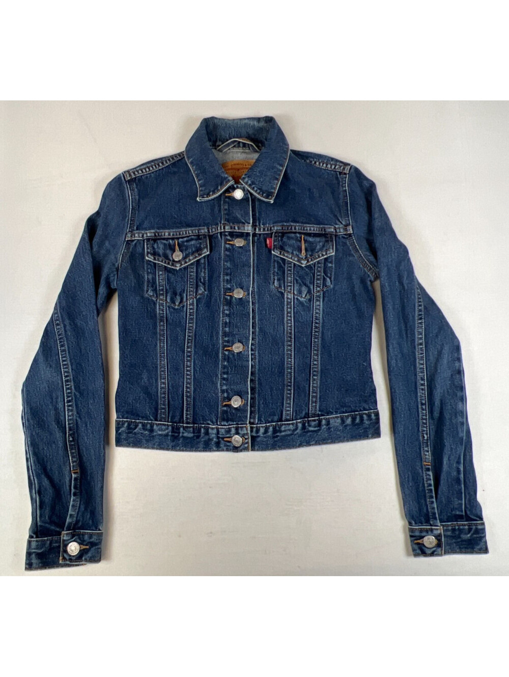 Vintage Levi's Women S Blue Denim Trucker Jacket Retro Casual Outerwear